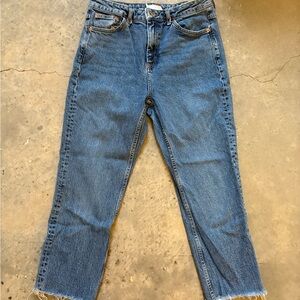 Topshop strait leg crop Jean